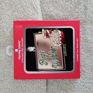 "Binge Watcher" ornament embellished with Swarovski crystals NWT